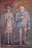 • Александер Зозуляк: Ідеална пара, 1987, олїй, полотно, 130х80 цм, маєток СНМ – Музею русиньской културы в Пряшові.