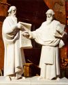 • Ґіпсова приправа скулптуры св. Кіріла і Мефодія, котра в бронзу была поставлена у 1999 роцї на головнім намістю Мукачова.